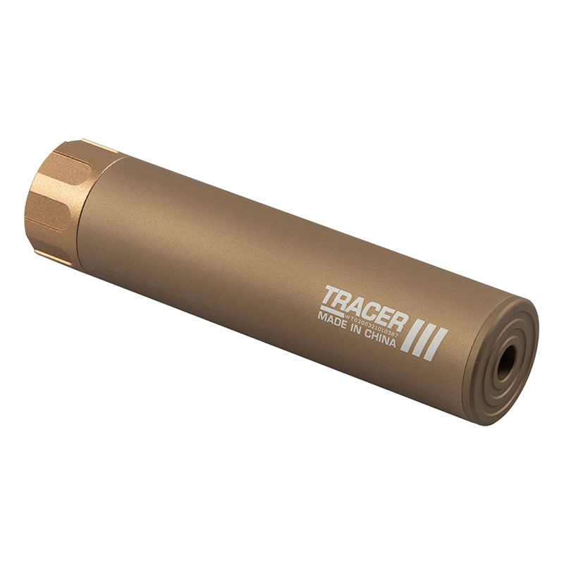 WoSporT サイレンサー型トレーサー (15.8cm/14mm逆ネジ) TAN