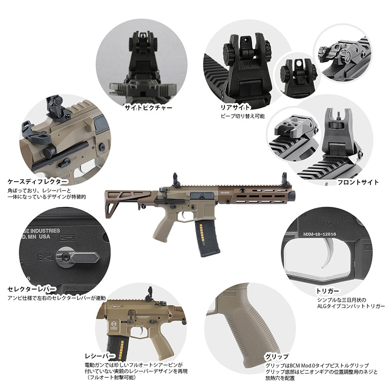 DE Airsoft Maxim Defense MDX:508C AEG (Kestrel V2/UTR꡼) ϡɥ󥱡 Arid