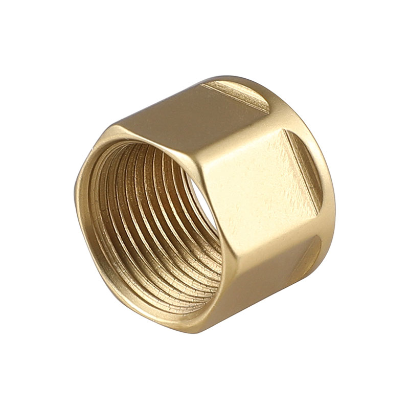 スレッドプッシュ(プレートなし) 5KU Hexagon スレッドプロテクター (14mm逆ネジ) GD【メール便可能/他