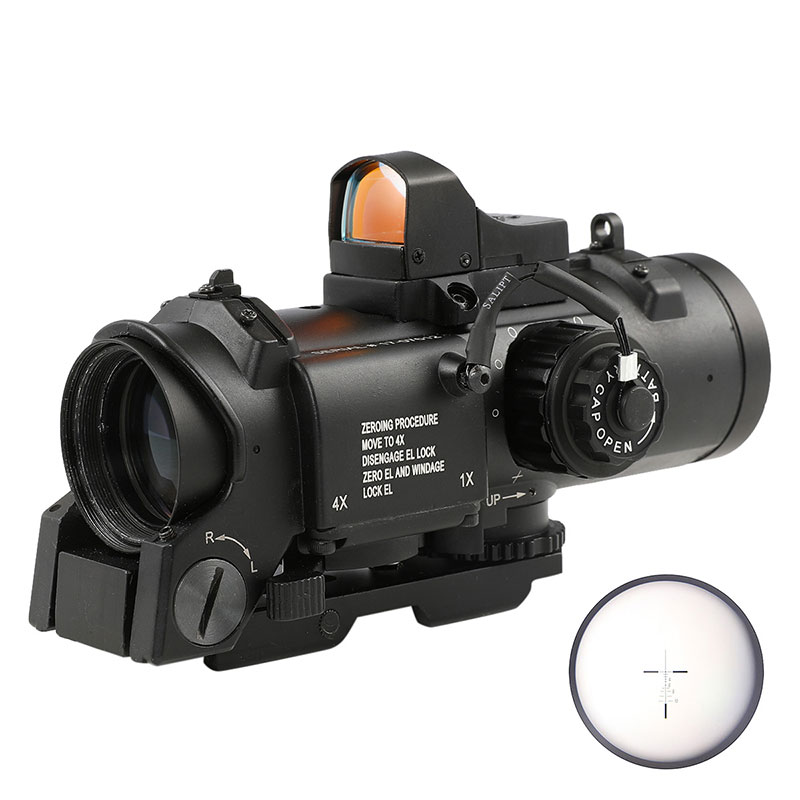 ELC SPECTOR DR タイプ オープンサイト付き 1-4倍率可変スコープ BK