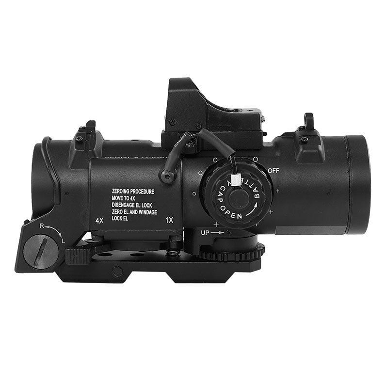 ELC SPECTOR DR タイプ オープンサイト付き 1-4倍率可変スコープ BK