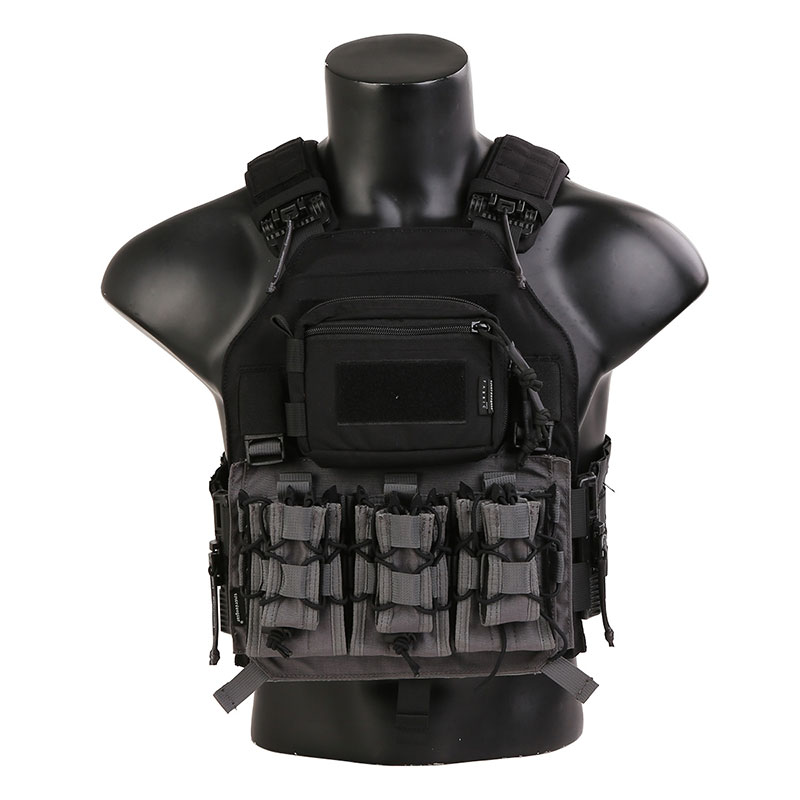 レザーカット　プレートキャリア　黒　各種ポーチ付き レザーカット プレートキャリア 黒 各種ポーチ付き SHELLBACK