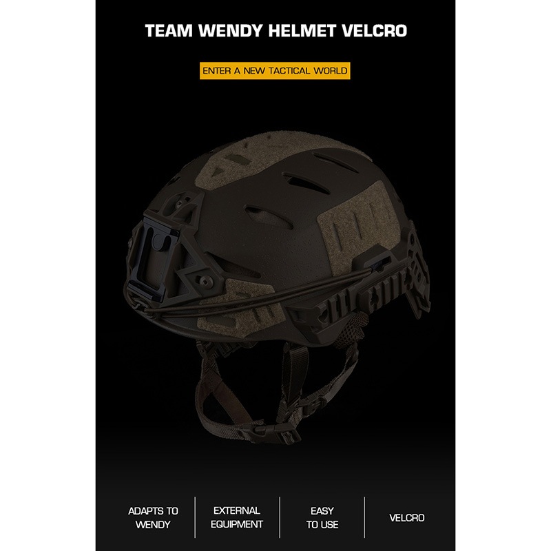 WoSporT Team Wendy Helmet用 軽量ベルクロセット Black | ヘッド