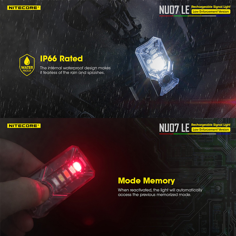 NITECORE(ナイトコア) NU07 LE シグナルライト(法執行機関向けモデル