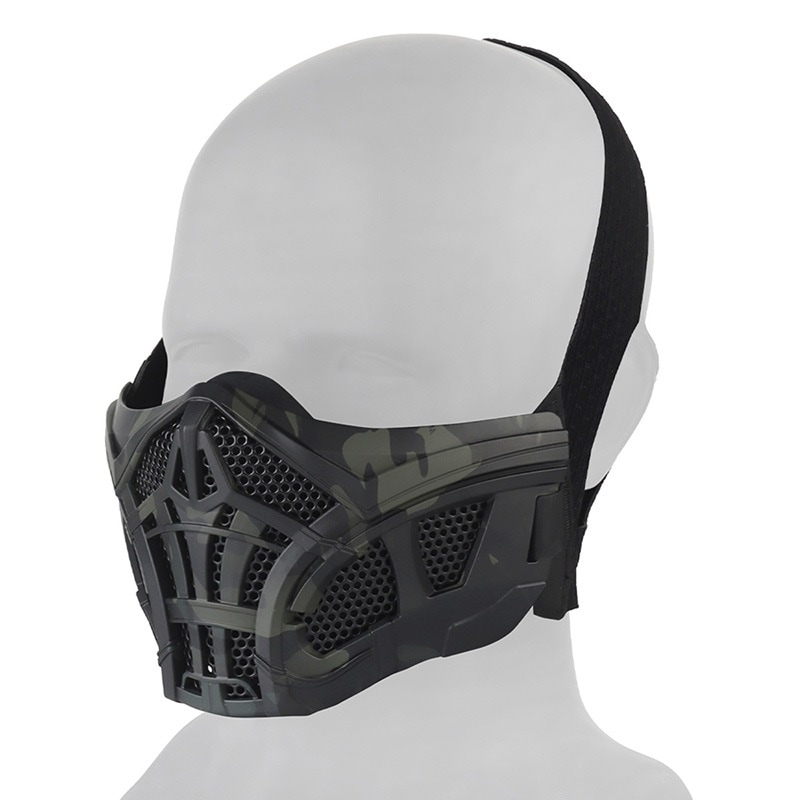 WoSporT Scorpion ハーフ スチールメッシュ マスク MCBK | ヘッド