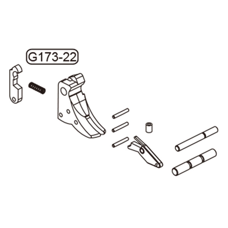 K☆ 3枚目 GHK GLOCK17 Gen.3 トリガーセット (G173-22)【メール便可能/他
