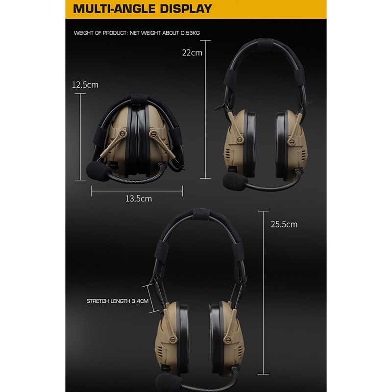 WoSporT タクティカル電子イヤーマフ BK OPS Core ARC & M-LOK