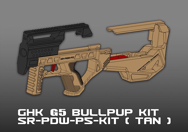 ガスガン GHK G5 ブルパップキット SRU GHK G5用 PDW PS ブルパップカスタムキット BK | エアガン本体
