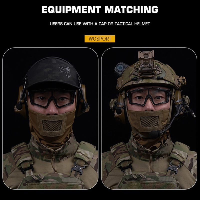 WoSporT タクティカル メッシュマスク付き バラクラバ MC