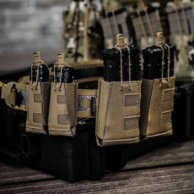 Emersongear V-Edge ダブルマガジンポーチ Black(5.56/7.62対応