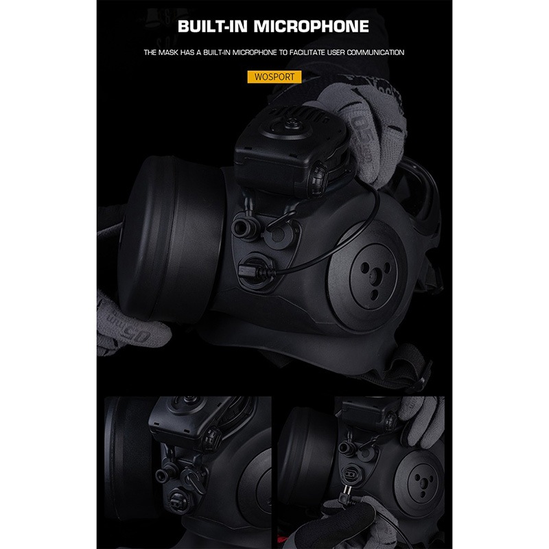 WoSporT AVON タイプ FM-53 ダミー ガスマスク マイク 電動ファン付