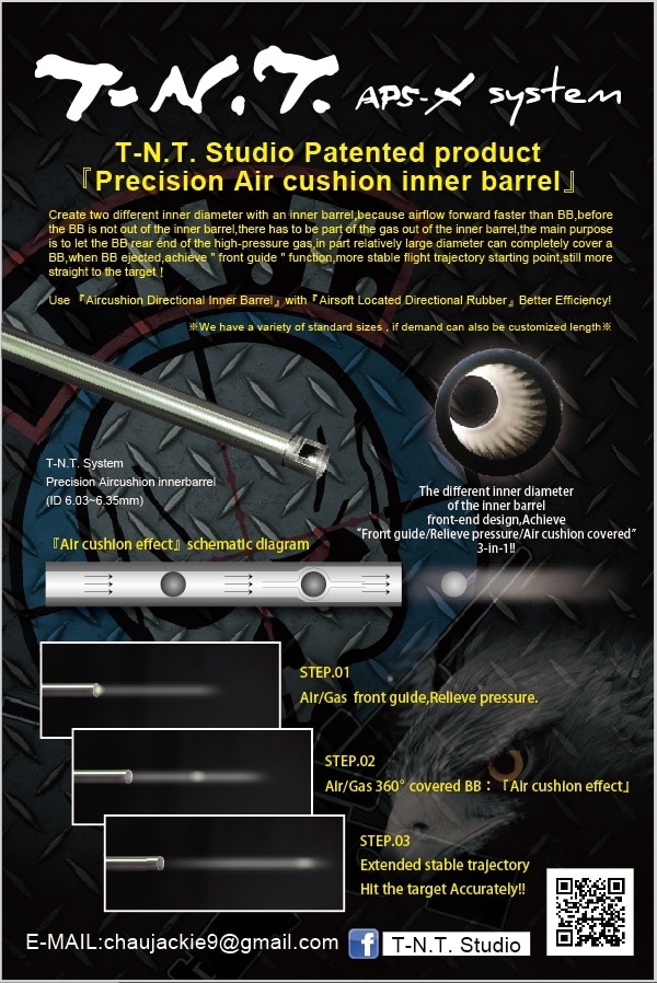 T-N.T. APS-X HOP-UP H+ CNCȥեåȥå 370mm(14.5inch)/GHK AR GBBб