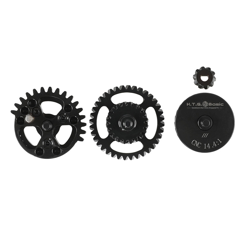 HTGベーシック スパイラル ヘリカルスチール ギアセット 14.4:1 