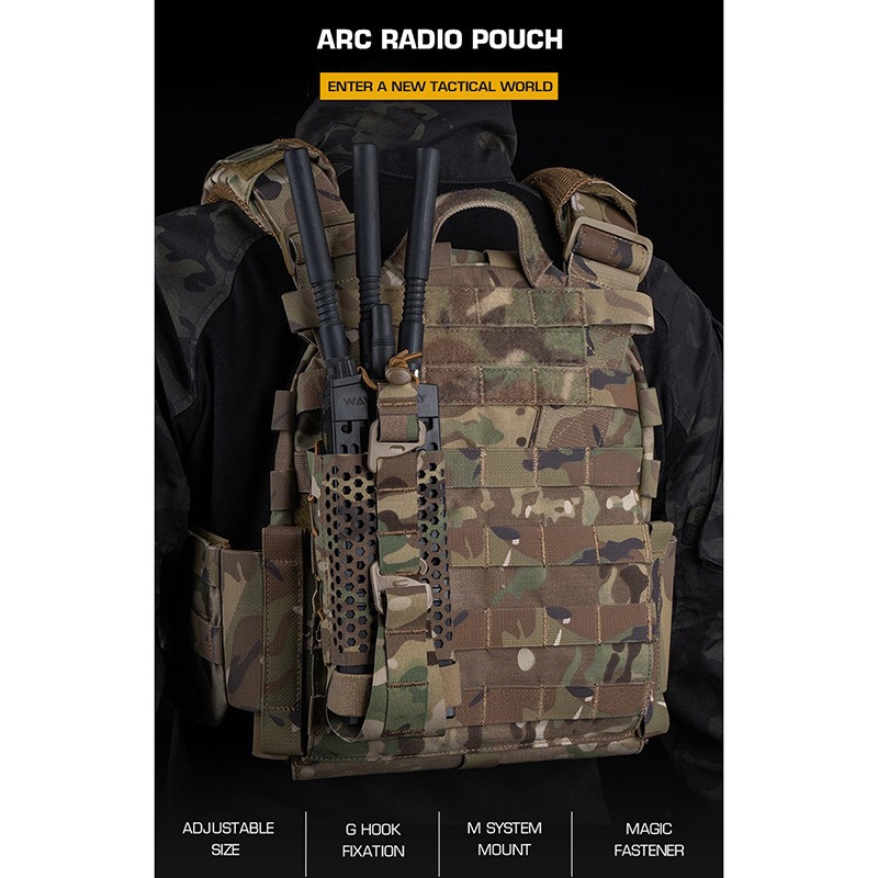 WoSporT Shaw Concepts タイプ HIVE ラジオポーチ BK | サバゲー装備品