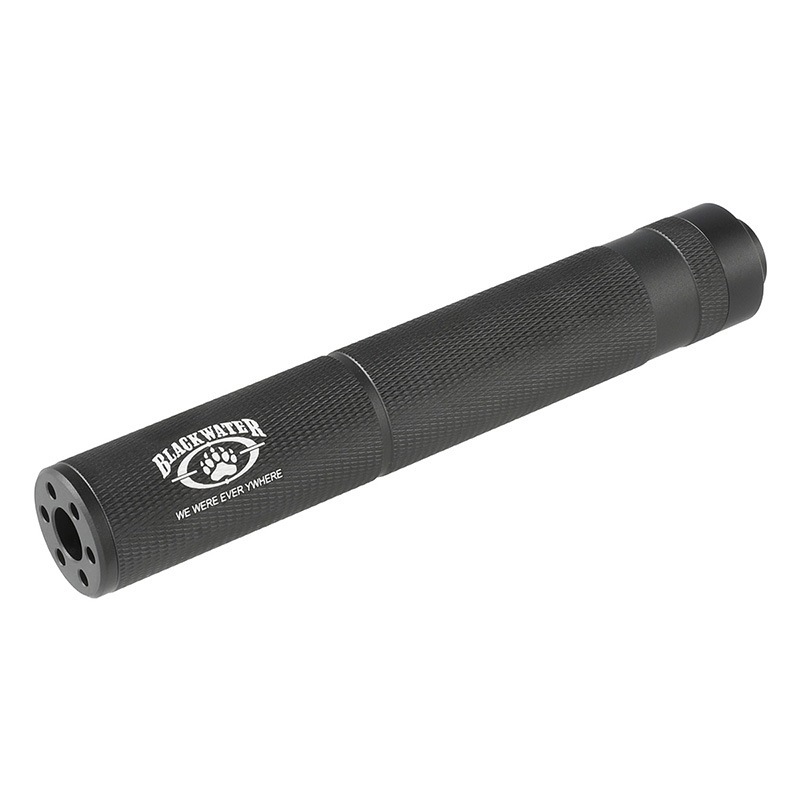SAA BlackWater チェッカーサイレンサー (Φ35×190mm/14mm逆ネジ ) BK