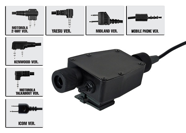 Z-Tactical TEAタイプ ミリタリースタンダード PTTスイッチ YAESU Ver