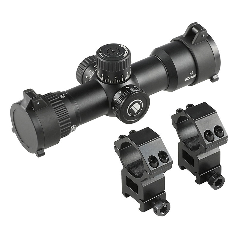 Bestsight製 実銃用 スコープ 倍率 6倍～24倍 レンズ径 50mm DISCOVERY HT 6×24AOE ショート ライフルスコープ Black 20mmレール 6