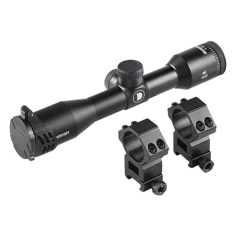 DISCOVERY MS 4×32 MilDot ライフルスコープ Black 20mmレール 4倍固定