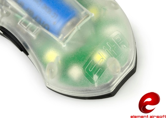 実物　S&S MS-0011NONIRマンタ ストロボライト グリーンXホワイト S&S Precision Manta Helmet Mounted Strobe with Webbing