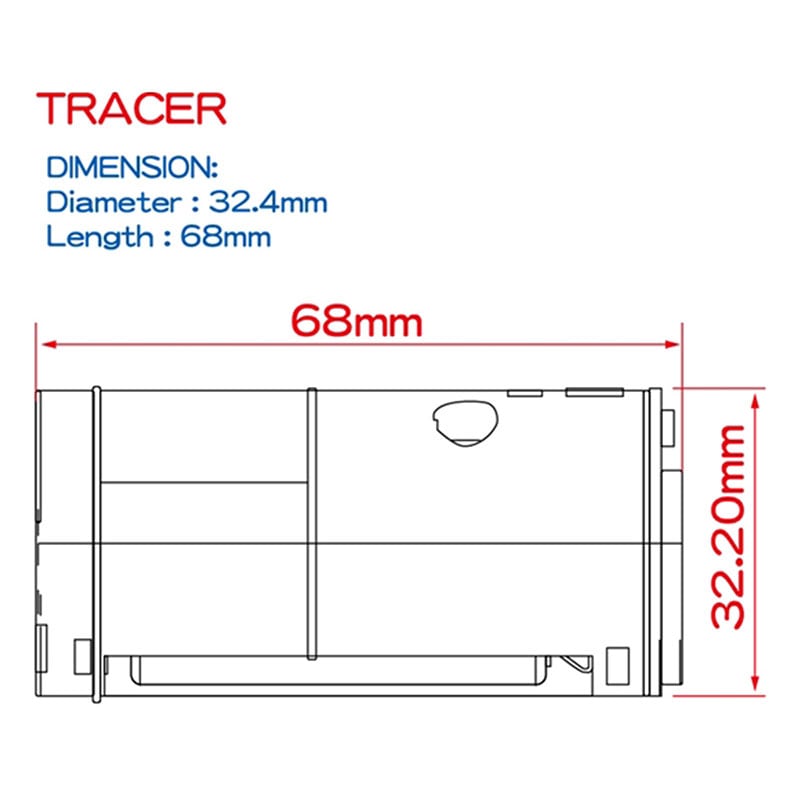 LCT PBS-4タイプサイレンサー (24x1.5R/AT2000Rトレーサーユニット搭載