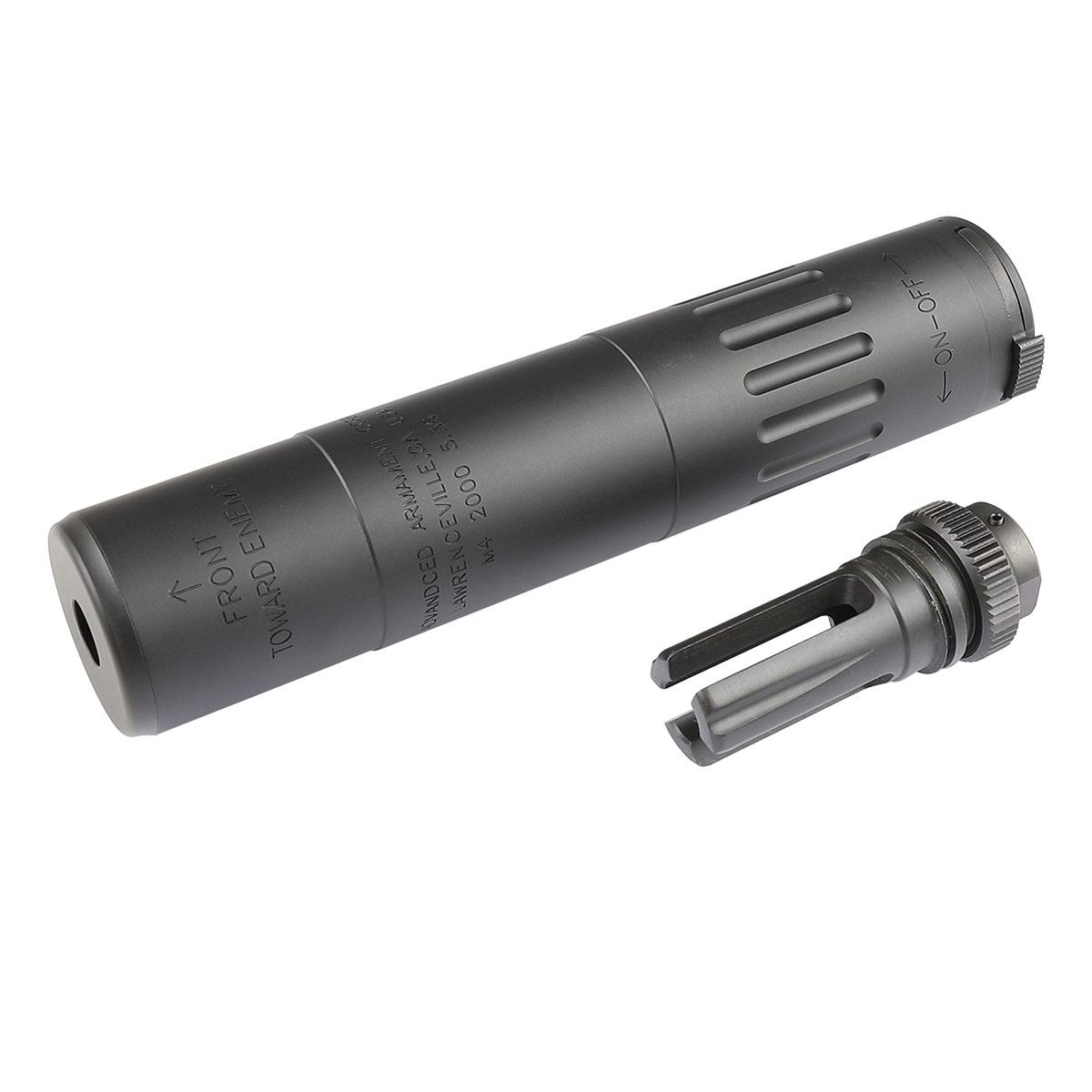 AAC M4-2000 サイレンサー ハイダー セット Airsoft Artisan AAC M4-2000タイプサイレンサー/51Tハイダーセット BK