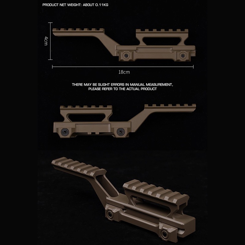 ブラック マウントレール 約20cm ボルト式 マウントレール M-LOK対応