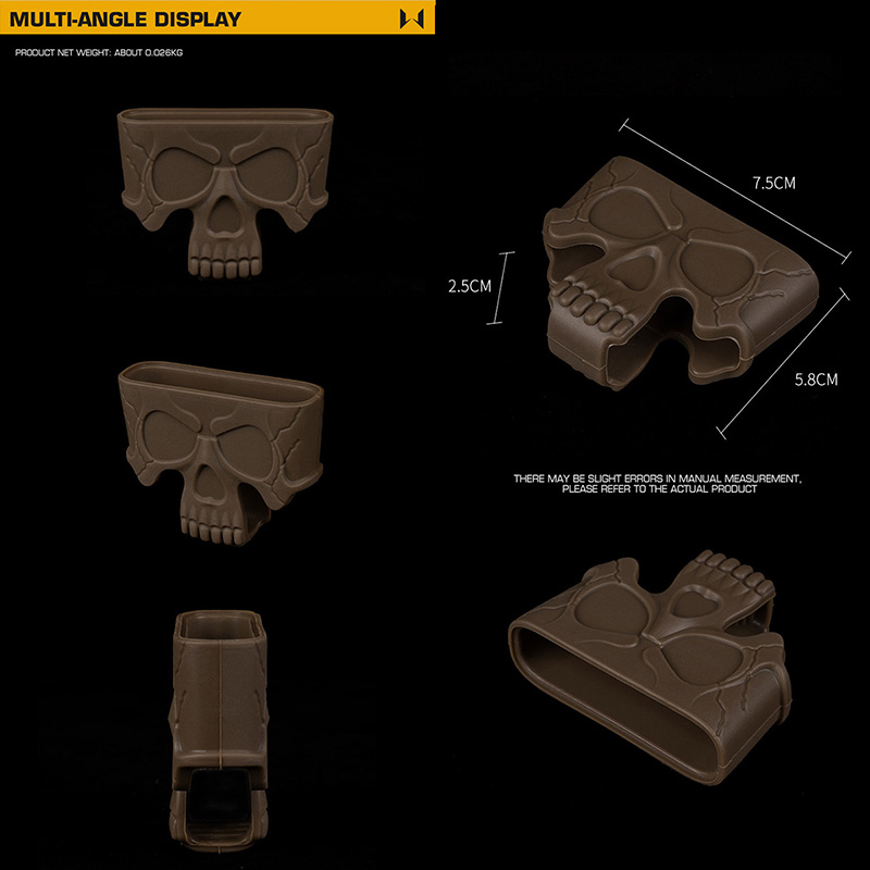 WoSporT シリコン製スカルスタイル マガジン バンパー 3個 セット M4