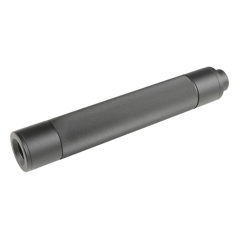 SLONG Airsoft ストレートスリットスリムサイレンサー (14mm逆ネジ/Φ28