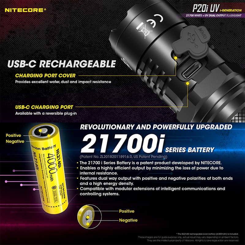 Pセール】NITECORE(ナイトコア) P20i UV ホワイト＋UV デュアル出力