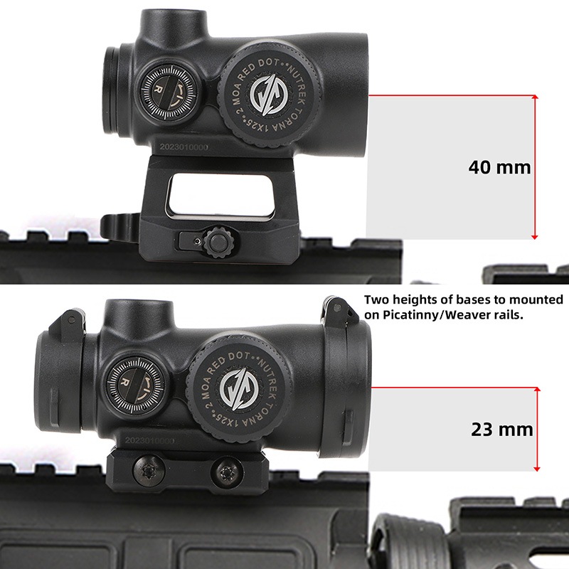 Nutrek Optics TORNA 1×25 レッドドット スコープ MRO マウント