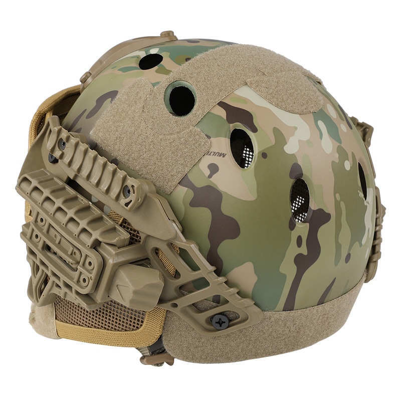 WoSporT タクティカルヘルメット メッシュマスク付 BK | ヘッドウェア