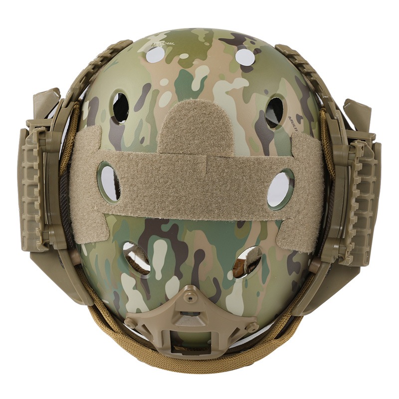 WoSporT タクティカルヘルメット メッシュマスク付 BK | ヘッド