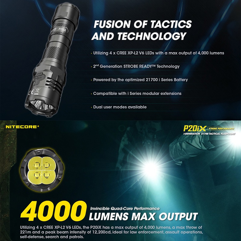 NITECORE P20iX フラッシュライト 実物 ミリタリー 美品 NITECORE P20iX フラッシュライト 実物 ミリタリー 美品 NITECORE