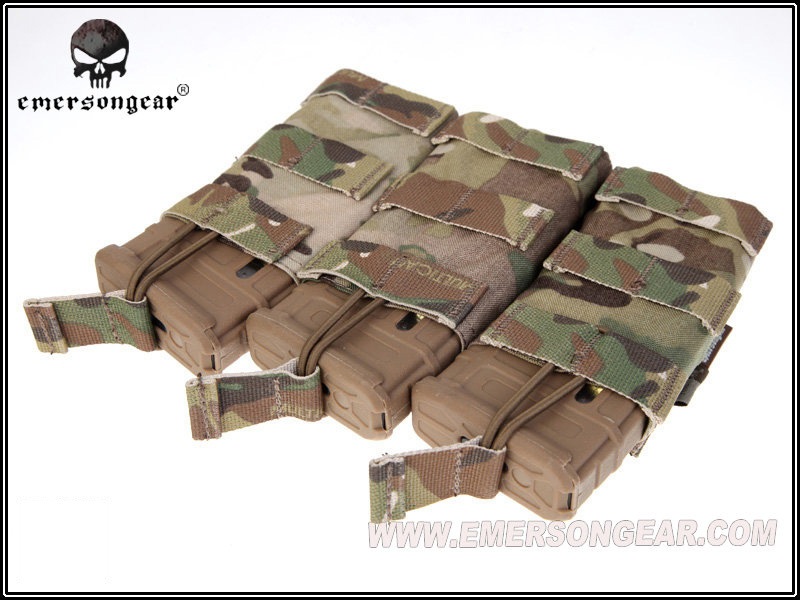 EMERSON M4用 オープントップトリプルマガジンポーチ BK | サバゲー