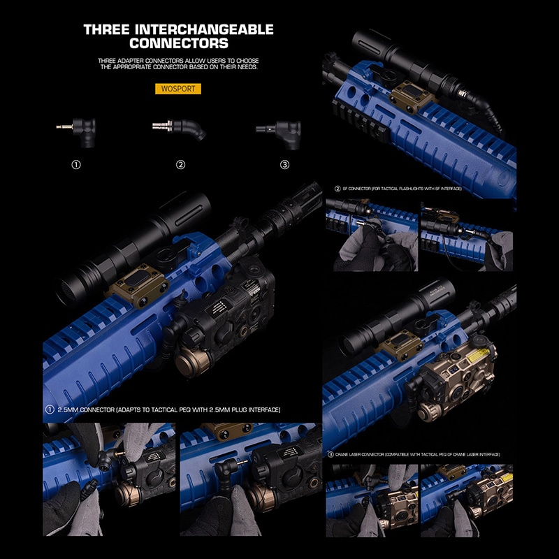 WoSporT MODタイプ スカウトライト マウントスイッチ 各種ライト PEQ