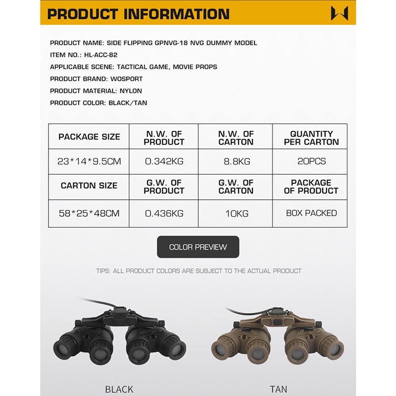 WoSporT L3  GPNVG-18 4 ߡʥȥӥ UAPNVG-B Chimera Bridge TAN