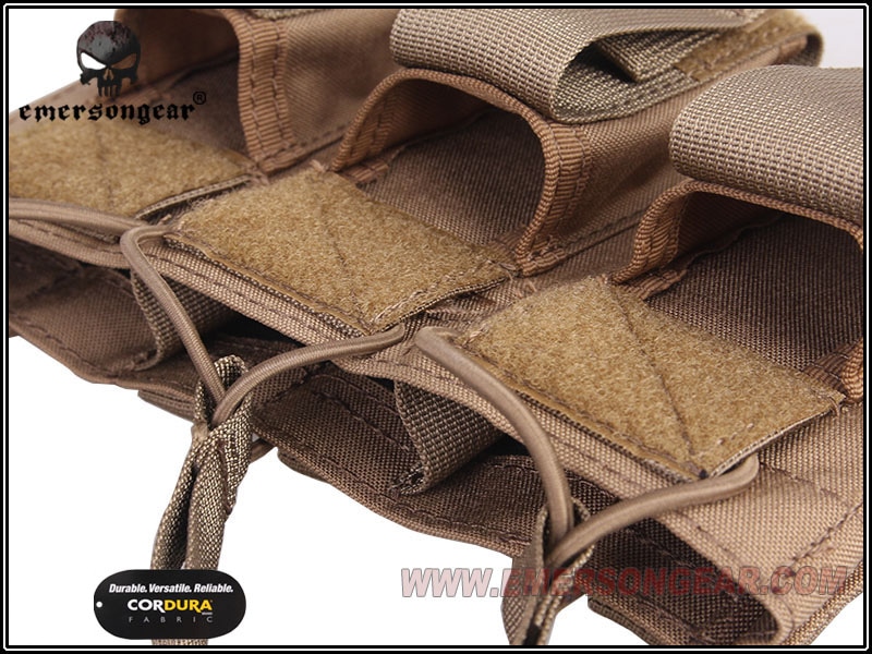 EMERSON 5.56&ピストル用 トリプルマガジンポーチ BK【メール便可能