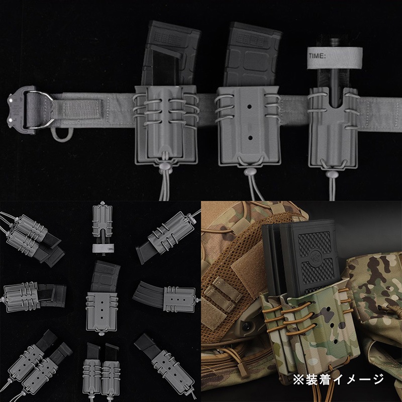 WoSporT WTスタイル ダブルM4マガジンポーチ GRY | サバゲー装備品