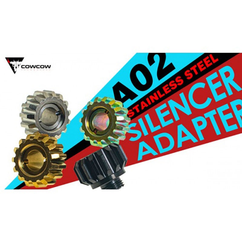 COWCOW Technology A02 サイレンサーアダプター (11mm正ネジ→14mm逆