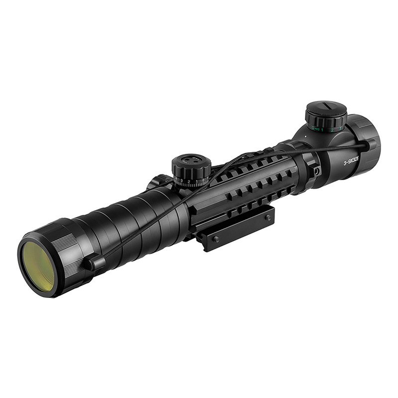 電動ガン ブラック スコープ付き SCOKING BSNタイプ 3-9X32EG ライフルスコープ サイド 20mmレール搭載