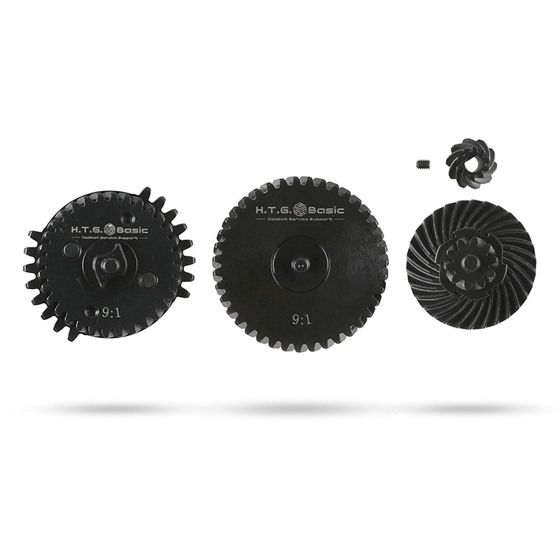 HTGベーシック スパイラル ヘリカルスチール ギアセット 9:1 
