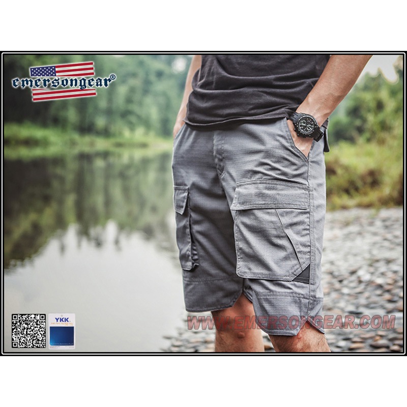 Made in USA WARRIOR WEAR グレーショートパンツ Emersongear Blue Label エルゴノミックフィットショートパンツ KH/36W