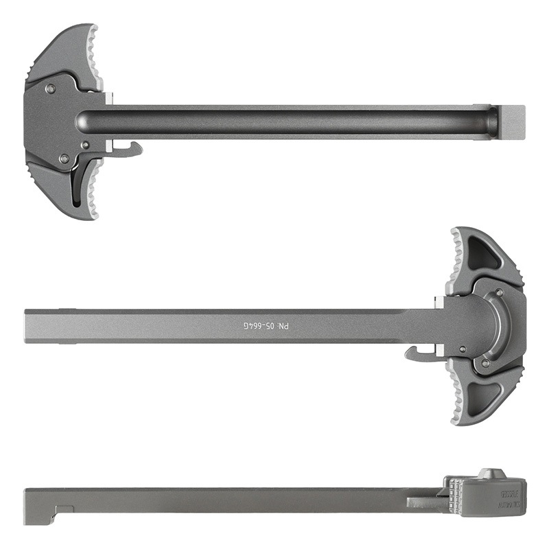 BJ Tac GEISSELEタイプ ACHチャージングハンドル GRAY(東京マルイMWS用