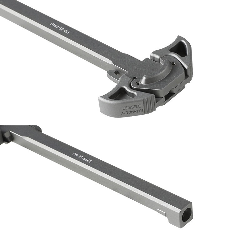 BJ Tac GEISSELEタイプ ACHチャージングハンドル GRAY(東京マルイMWS用