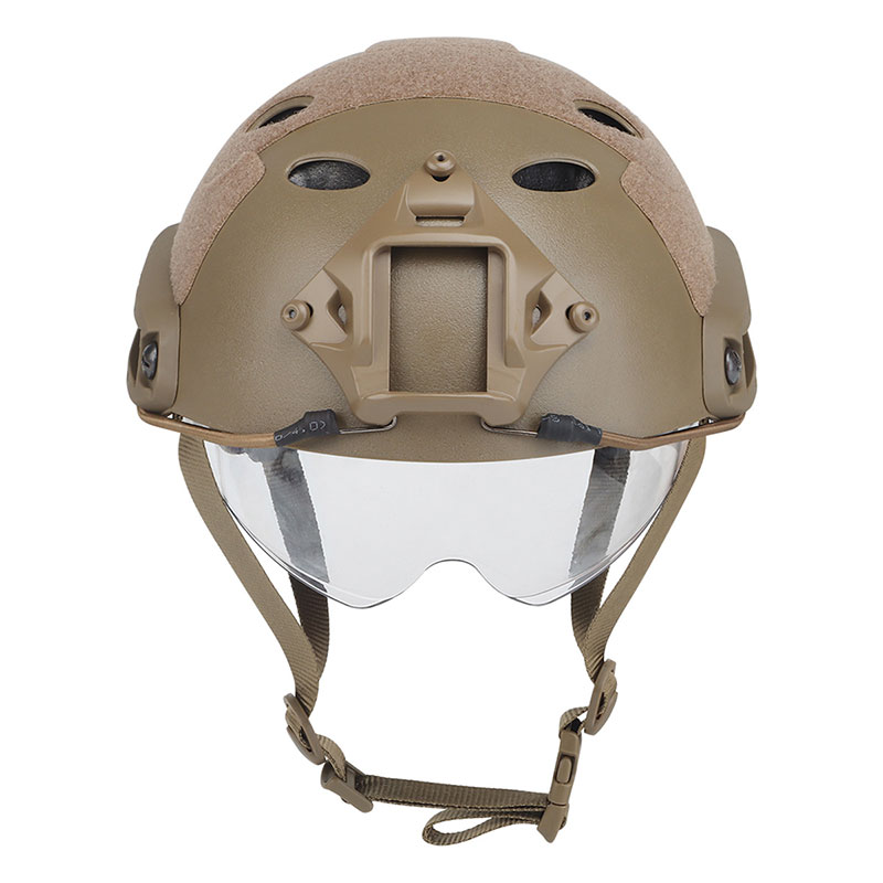 WoSporT FAST PJタイプヘルメット (バイザーゴーグル搭載) TAN
