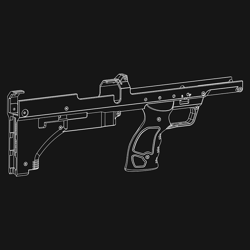 Silverback ストック Desert Tech SRS A2 ブルパップ式 ボルト