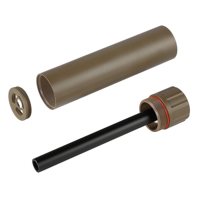 DE Airsoft NOVESKE NSR-SD スタイル サイレンサー 14mm逆ネジ対応 FDE