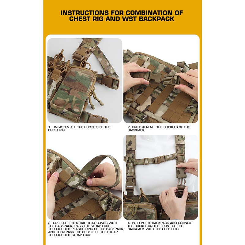 WoSporT HSPスタイル D3CRHタイプチェストリグ WG | サバゲー