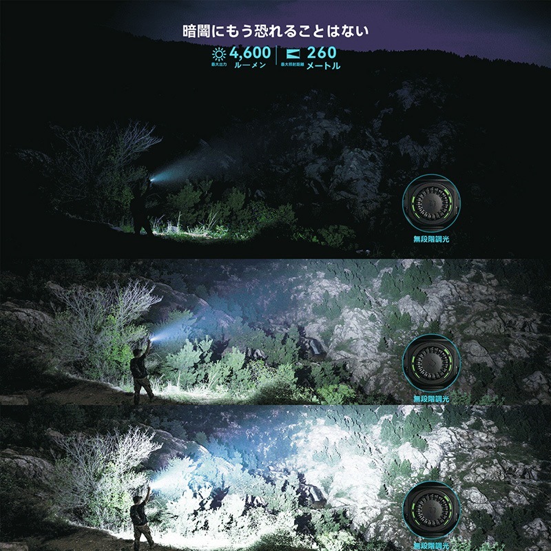 OLIGHT(オーライト) Seeker 4 Pro led フラッシュライト 充電式 4600