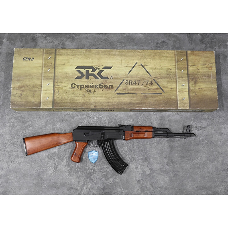 訳あり品】SRC AK47 フルメタル電動ガン NV(リアルウッド JP Ver.)【同